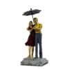 Romantic Couple Under Umbrella Resin Sculpture HandPainted Love Statue, Anniversary & Valentine's Day Gift for Home Decor