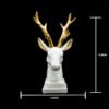Modern Resin Deer Bust with Gold Antlers - Luxe Tabletop & Wall Accent for Home & Office Decor