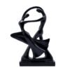 Contemporary Black Resin Couple Figurine Abstract Dance Sculpture for Home & Office, Thoughtful Anniversary or Valentines Gift