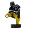 Romantic Abstract Couple Reading Book Statue Black & Gold Resin Figurine for Home decor, Modern Love Sculpture for Living Room, Bedroom, Study Table, Gift for Couples & Book Lovers