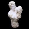 Love Forever Statue - Kissing Couple Sculpture - White Marble Effect - Home Decor Collectible