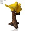 Decorative Bird Statue - Yellow Birds on Branch - Tabletop Decoration - Home Decor Accent