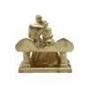 Luxurious Golden Couple Bench Statue - Ideal for Living Room or Office Decoration