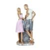Golden Couple Statue, Romantic Decorative Figurine for Home, Gift for Couples - Wedding Decoration