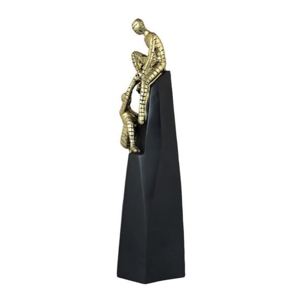 Golden Mummy Statue - Egyptian Mummy Figurine - Black Base - Home Decor