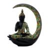 3-7-1.jpg Resin Buddha Hand Statue Black & Gold Abhaya Mudra Sculpture with Seated Buddha, Zen Home decor, Meditation Accent & Spiritual Gift