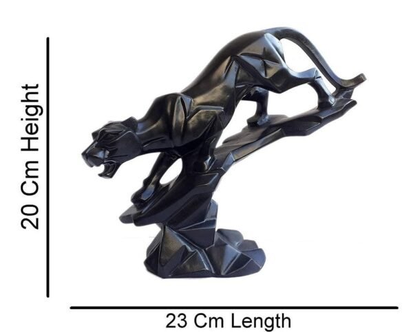 3-8.jpg Black Panther Sculpture - Geometric Art Piece Featuring a Majestic Big Cat