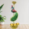 Decorative Metal Peacock Candle Holder | Handcrafted Tealight Holder for Home & Festive Decoration