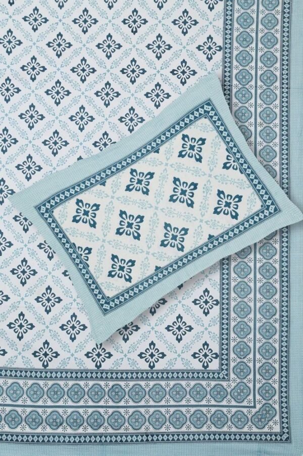 Premium Cotton Printed Double Bedsheet ? Soft & Breathable Floral Design ? Lightweight King/Queen Bed Sheet for Home, Bedroom Decor