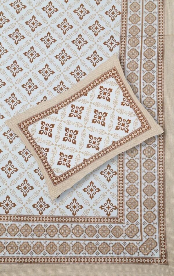 39-5-1-1000x1000-1.jpg Premium Cotton King Size Block Print Bedsheet ? Elegant Floral Hand?Printed Design, Soft & Breathable Double Bed Sheet for Bedroom Decor