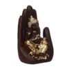 4-1-2.jpg Elegant Lord Ganesha Idol in Hand Design | Black & Gold Polyresin Ganpati Statue for Home, Office & Car Dashboard Decor 6 Inch