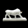 4-11.jpg White Bull Statue with Golden Accents - Decorative Figurine for Home and Office