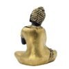 Polyresin Buddha Statue for Shelf Decor, Black and Gold, 16.5 cm x 12.7 cm