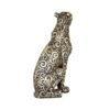Ornate Bronze Leopard Statue with Floral Patterns - Unique Home Decor and Gift Idea