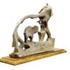4-19.jpg Elegant Elephant Sculpture - Mother and Calf Wooden Art Piece