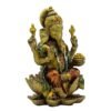 Golden Ganesha Statue - Remover of Obstacles - Hindu God Decorative Figurine for Home & Office