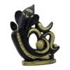 4-27-2.jpg Black & Gold Resin LordGanesha Statue with OM Script Decorative Puja Room & Home Temple Idol, Spiritual Showpiece for Diwali, Ganesh Chaturthi & Good Luck Gift