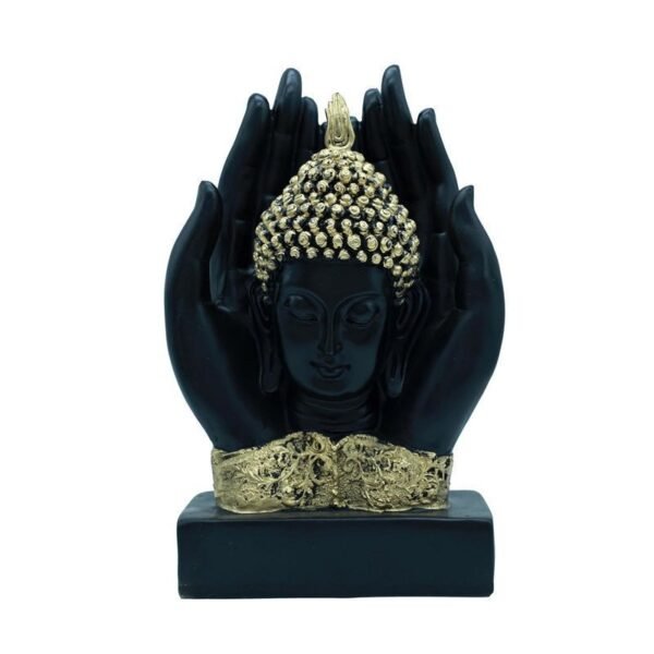 4-3-1.jpg Gold Buddha Statue for Home Decor, 10 Resin Enlightenment Sculpture, Yoga Zen Accent, Spiritual Gift & Feng Shui Ornament