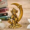 4-35-2.jpg Golden Ganesha Statue on Crescent Moon - Hindu Deity Figurine for Spiritual Peace Golden Ganesha Statue on Crescent Moon - Hindu Deity Figurine for Spiritual Peace
