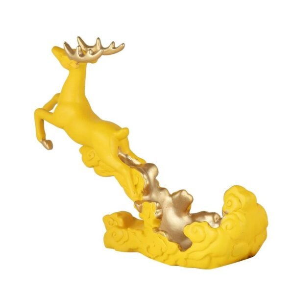 Modern Yellow Deer Wine Bottle Holder - Feng Shui Decor