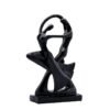 Contemporary Black Resin Couple Figurine Abstract Dance Sculpture for Home & Office, Thoughtful Anniversary or Valentines Gift
