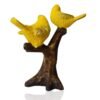 Decorative Bird Statue - Yellow Birds on Branch - Tabletop Decoration - Home Decor Accent