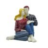 Handmade Resin Couple Sitting Statue - Perfect for Home Decor, Table Centerpiece, or Gift