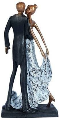 Beautiful Couple Dancing Figurine - Ceramic Statue with Gold Accents for Valentine's Day Gift