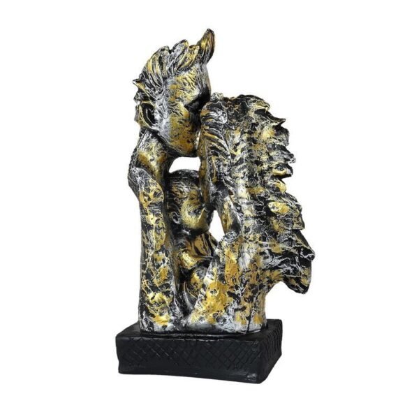 Golden Couple Statue - Romantic Love Figurine for Home Decor