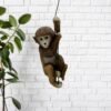 4-8.jpg Whimsical Hanging Monkey Garden Sculpture - Resin Chimp Ornament for Indoor & Outdoor Decor