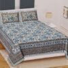 Premium Cotton Double Bedsheet ? Soft, Breathable Hand?Printed Design for Stylish Bedroom Decor