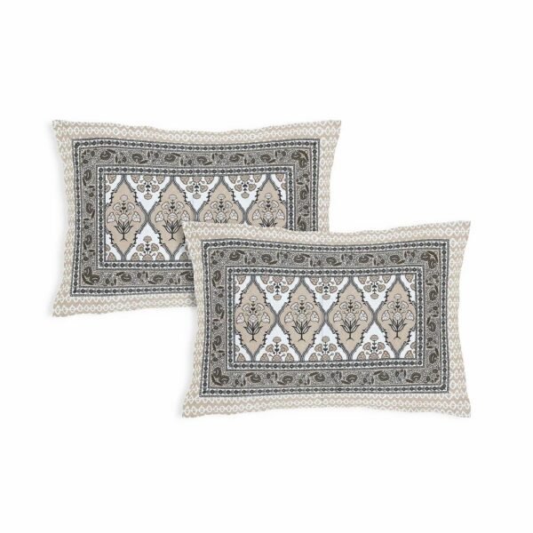 Premium Cotton Double Bedsheet ? Soft & Breathable Hand?Printed Floral Design for Bedroom Decor