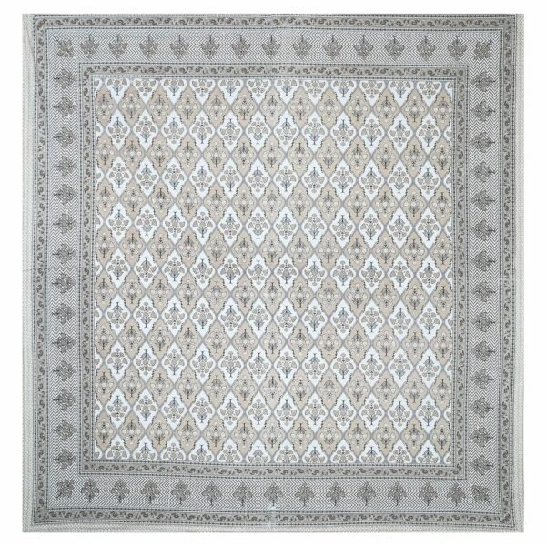 Premium Cotton Double Bedsheet ? Soft & Breathable Hand?Printed Floral Design for Bedroom Decor