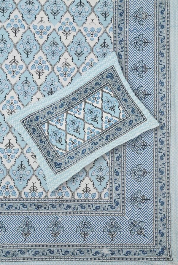 Premium Jaipuri Cotton Double Bedsheet King Size ? Soft, Durable, & Handcrafted Traditional Rajasthani Design