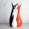 5-13.jpg Stylish Abstract Cat Sculpture Trio - Modern Ceramic Art Decor for Living Room & Office