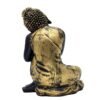 Resting Buddha Statue for Home Decor, Black and Gold, 21.6 cm x 16.5 cm, Resting Pose