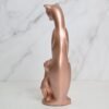 Rose Gold Cat Statue - Elegant Mother and Kitten Sculpture for Home Decor