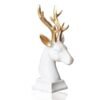 Luxury Resin Deer Bust with Gold Antlers - Modern Animal Decor for Home & Office