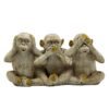 Three Wise Monkeys Statue - Hear No Evil, See No Evil, Speak No Evil - Decorative Figurine for Home & Office