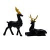 5-23.jpg Elegant Black Deer Statues with Golden Antlers - Perfect Home Decor for Modern Living Spaces