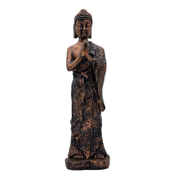 Standing Buddha Statue Showpiece, 36.8 cm x 11.4 cm, Meditation Pose, Home Decor