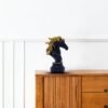 Black and Gold Horse Head Statue Luxurious Decor for Home Office