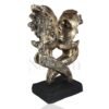 Elegant Kissing Couple Bronze Finish Sculpture - Perfect for Home, Office, or Garden Decoration, Romantic Gift for Loved Ones