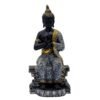 5-3-1.jpg Buddha Sculpture Home Decor, Black and Gold Mosaic Design, 26.7 cm x 12.7 cm,Resin Mindfulness Figurine in Black & Gold, Meditation Statue for Living Room, Desk & Spiritual Gift