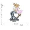 Romantic Couple Figurine Sitting on Bench Hand-Painted Resin Love Statue, Anniversary & Valentines Day Gift for Home Decor