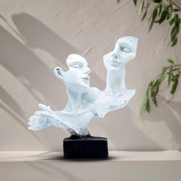 Abstract Couple Sculpture Resin Figurine Modern Love Statue for Home Decor, Anniversary Valentine's Day Gift