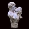 Love Forever Statue - Kissing Couple Sculpture - White Marble Effect - Home Decor Collectible