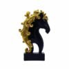 Elegant Black and Gold Horse Statues - Majestic Decorative Accents for Home and Office
