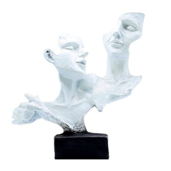 Abstract Couple Sculpture Resin Figurine Modern Love Statue for Home Decor, Anniversary Valentine's Day Gift