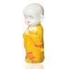 Meditating Buddha Monk Statue Decorative Baby Monk Doll Showpiece for Home Decor and Office (10 x 10 x 25 Centimeters) (Yellow)